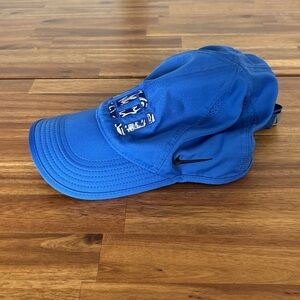 Nike Featherlight hat blue. 901 Adjustable one size fits most